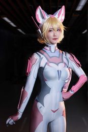 Hot Games 5v5 Arena Game Cosplay Mage Dakki Cosplay Costumes for Women Pink Polyester Bodysuit Zentai Party Jumpsuits
