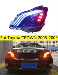 Car Headlights For Toyota CROWN LED Headlight 2005-2009 LED Turn Signal High Beam Daytime Running Lights