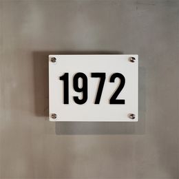 Customised modern digital acrylic threedimensional sign door Street mailbox address plate 220706