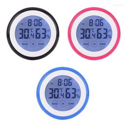 Wall Clocks Digital Temperature Clock Household Contact Screen Multifunctional Children's Backlit Indoor