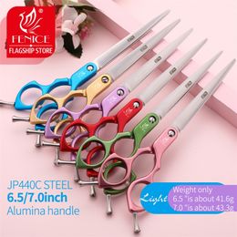 Fenice 6.5/7.0 inch Dog Professional Dog Grooming Straight Cutting Shears JP440C Stainless Steel with High Quality Alloy Handle 220423