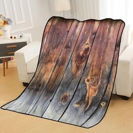 Blankets Arrival Wood Door Printing Soft Nap Blanket On Home/Sofa/Office Portable Travel Cover BlanketBlankets