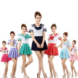 Clothing Sets Colours Japanese School Uniforms Anime COS Sailor Suit Tops Tie Skirt JK Navy Style Students Clothes For GirlClothing