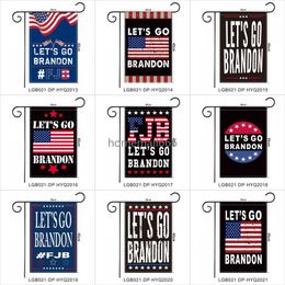 DHL Fast Lets Go Brandon Garden Flag 30x45cm USA President Biden FJB Outdoor Flags Yard Decoration American Flags Banner Ornaments New