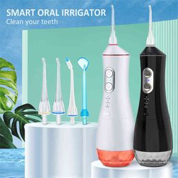 9 Modes Dental Oral Irrigator Tooth Cleaner Teeth Whitening Water Flosser Portable Toothpicks 5 Nozzles Mouth Washing Machine 220513