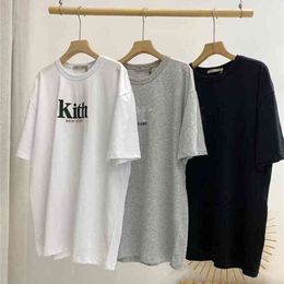 Clothing T-shirt Kith York Men Women High-quality Embroidery Tee Slightly Oversize Heavy Fabric Tops5kg1