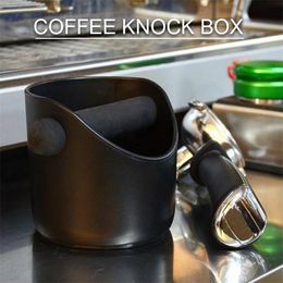 Coffee Knock Box Black Espresso Grind Waste Container ABS Plastic and Rubber Bar Recycle Holder Removable Bar For Easy Cleaning T200523