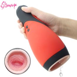 Powerful 30 Speeds Electric Vibrating Silicone Male Masturbator Cup With Tight Deep Throat Adult Pocket sexy Toys for Men