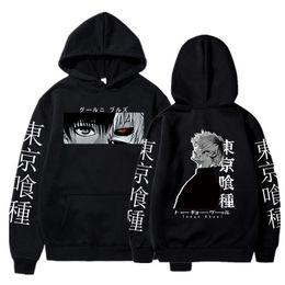 Tokyo Ghoul Anime Hoodie Pullovers Sweatshirts Ken Kaneki Graphic Printed Tops Casual Hip Hop Streetwear a220813