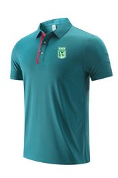 22 Atletico Nacional POLO leisure shirts for men and women in summer breathable dry ice mesh fabric sports T-shirt LOGO can be customized
