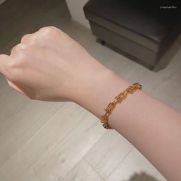 Link Chain Vintage Gold Bracelets For Women Simple Geometric Dainty Bangles Bracelet Punk Jewellery Holiday Gift