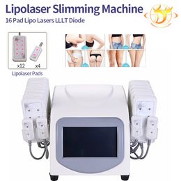 Stock in US Fat Loss 5mw Lipo Laser Slimming Machine LLLT Lipolysis 10 largepads 4 smallpad 104 Diodes 635nm 650nm Beauty Equipment