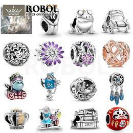 2022 100% 925 Sterling SILVER Beads Passions Frog Prince Swans Heart Pendant Dangle Charm fit Pandora Bracelet silver 925 jewelry for women