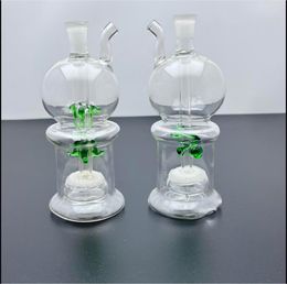 Glass Pipe Oil Burner bong hookah New top Apple Bottom Sand Core Silent filter glass water bottle