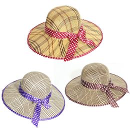 Woven Pastoral Tea-picking Women's Hat Foldable Wide-brimmed Floppy Dome Ladies Shade Sun Protection Straw Hat Travel Beach Hat