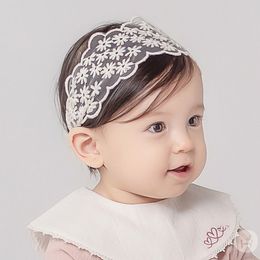 Sweet Infant Baby Headband Embroidery Flower Elastic Hairband Kids Children Princess Hairbands Hair Accessory