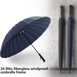Design OLYCAT Brand Rain Umbrella Men Women Quality 24K GlassFiber Umbrella Strong Windproof Wooden Handle Women Paraguas 210320