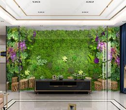 wallpaper for walls in rolls stickers 3D Murals Wallpaper flowers and plants tree stump background wall papel de parede