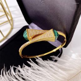 Bangle European And American Design Flash Diamond Double Pagoda Bracelet Female High-end Cold Wind Lars22