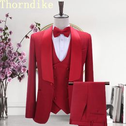 Men's Suits & Blazers Thorndike Designs Men Suit 3 Piece Formal Busines 220823