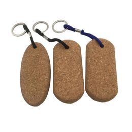 Creative Environmental Protection Wooden Keychain Cork Keychain DIY Bag Decoration Pendant Key Chain Keyring