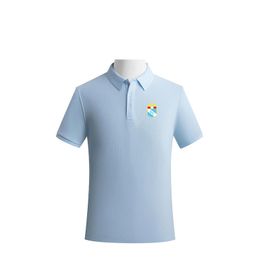 Sporting Cristal Men's and women's Polos high-end shirt combed cotton double bead solid color casual fan T-shirt