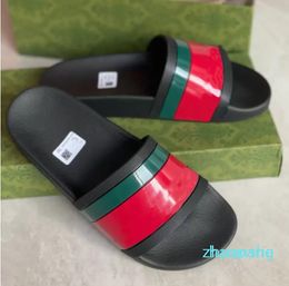 Fashion-Slides Mens Flip Flops Striped Gear Bottoms Sandal Quality Non-Slip Slippers Men Women Fashion Beach Shoes5
