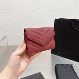 Designer Wallet Famous Women Short wallets Fashion a Variety of Styles and Colours Coin Purse Letter Print leather wallet With box