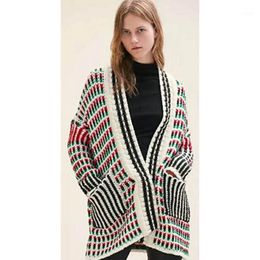 Colourful Woman Sweaters Fashion Knitted Long Sleeve Women's Sweater Cardigan Female Autumn Winter Jersey Clothing Knits & Tees