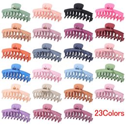 Solid Colour Large Claw Barrette for Women Girls Hair Claws Bath Ponytail Clip Hair Accessories Gift Headwear