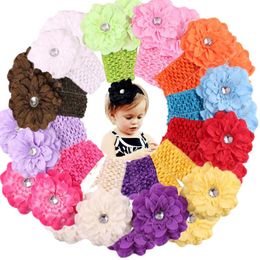 Hair Accessories PCS/Lot Kids Girl Artificial 4 Inch Chic Peony Fabric Flower Headband Head Wear Born Pography PropsHair