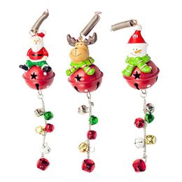 Other Event & Party Supplies Christmas Bells Pendant Cartoon Santa Snowman Deer Iron Art Tree Decoration String Charm Quick DeliveryOther Ot