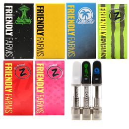 Friendly Farms Atomizer 0.8ml empty carts Vape Cartridge ceramic coil with tube