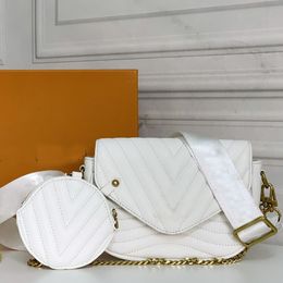 Women Handbags Crossbody Bag Wave Genuine Leather Shoulder Bag Fashion Letter Adjustable Strap Hasp Messenger Round Purse 02