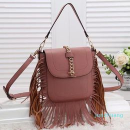 2022 Women Shoulder Bags Designer Purse Gold Chain Crossbody Bags High Quality Leather Clutch Tassel Totes Messenger Bag Backpacks