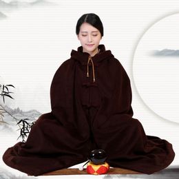 Ethnic Clothing Meditation Mala Clothes Femamle Women Buddhist Monk Robes Cloak Cushion TA542Ethnic