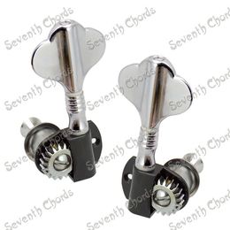 A set of 4 Pcs Chrome Bass Tuning Pegs Machine Heads Tuners For Bass Guitar