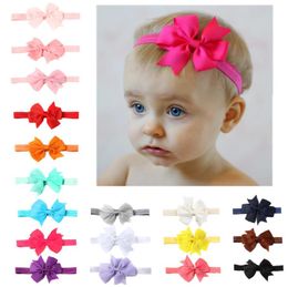 Baby Headbands Headwear Girls Bow Knot Hairband Head Band Infant Newborn Bows Toddlers Hair Accessories 30 Colours