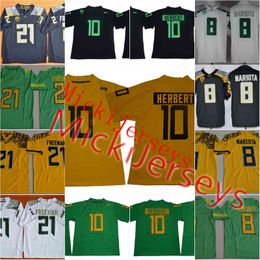 Xflsp 2022 College Custom Oregon Ducks Stitched College Football Jersey 8 Marcus Mariota Jerseys #24 Kenjon Barner #21 LaMichael James #10 Dennis