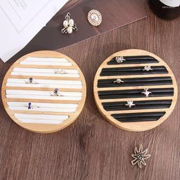 Jewellery Pouches Bags Portable Round Flat Collect Box Ring Display Tray Organiser Gift Storage Holder For Wedding Shop And G9L4 Edwi22