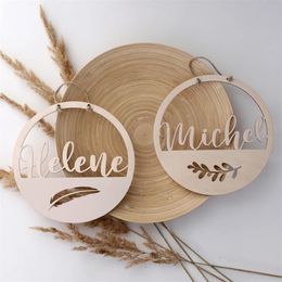 Wooden Name Tags Custom Name Sign Nursery Decor Birthday Baby Shower Props Baby Kids Child Room Decor 220712