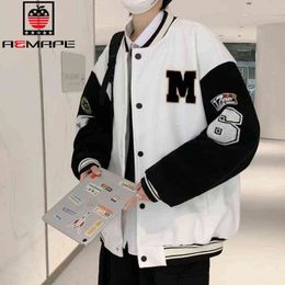 Varsity Casual Baseball Coat Unisex fashion brand jacket Slim Fit Bomber windbreaker Baseball Jacket casual Hip Hop College wear Y220803