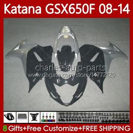 Fairings For SUZUKI KATANA GSX-650F GSXF650 GSXF-650 GSX650F 2008 2009 2010 2011 2012 2013 2014 Bodywork Black silver 120No.73 GSX 650F GSXF 650 08 09 10 11 12 13 14 Body