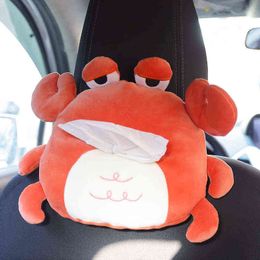 Pc Cm Beautiful Lion And Crab Plush Paper Towel Pumps Toys Stuffed Soft Dolls Car Tissue Box Birthday Gift Decor J220704