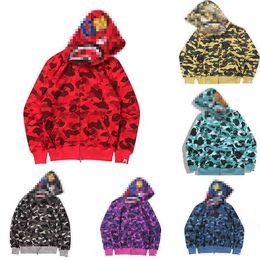 New Shark Head Sweater 3d Digital Fashion Printed Men's Sports Leisure Hooded Jacket Ape47ID