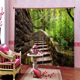 Blackout Curtain customize high quality landscape painting Window 3D Curtains For Living Room Bedroom Hotel interior darkening blinds for windows