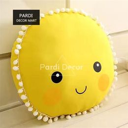 Baby Cute Pillow for Girls Small Pillow for Sleeping Cotton Soft Cushion Cloud Sun Kids Room Car Decorations 201009