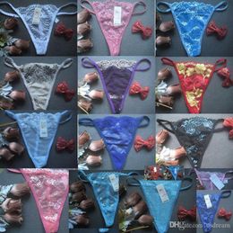 Sexy Lace Underwears G String Thongs Panties T Back LINGERIE Women Lady Multicolor Floral Peen Bikini Panty Cheap on Sale 190230