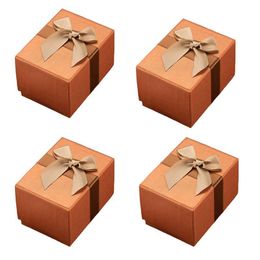 Watch Boxes & Cases 4Pcs Creative Gift Box Bracelet Organizer With Ribbon Bowknot