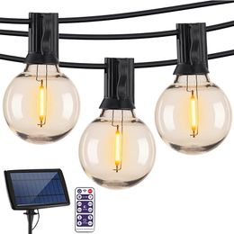 G40 Solar String Light 10 /25/30/50 bulbs Outdoor Wedding Decoration Garden Lamp Street Garland Camping Fairy Light